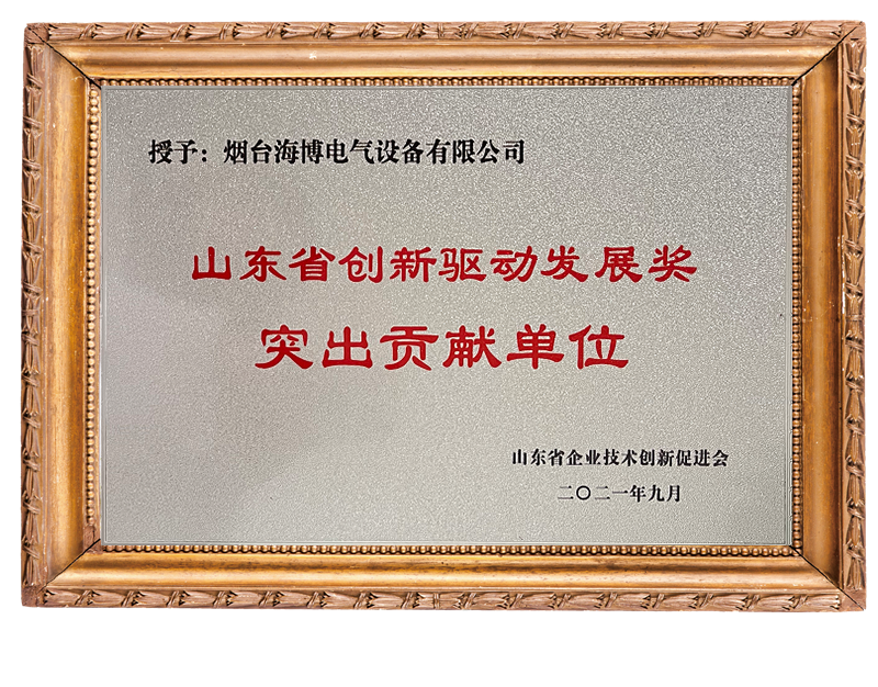 Outstanding Contribution Unit of Shandong Province Innovation Driven Development Award